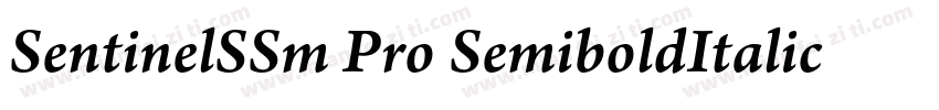 SentinelSSm Pro SemiboldItalic字体转换